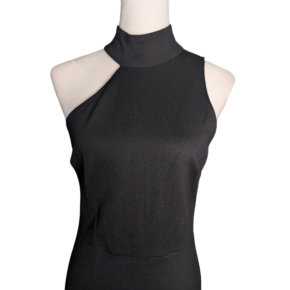 Boston Proper Black Asymmetric One Shoulder Dress 4 - Picture 6 of 10